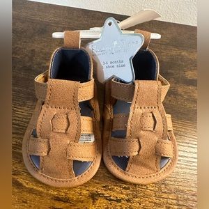 Rising Star Brown Baby Sandals NWT Size 3-6 M